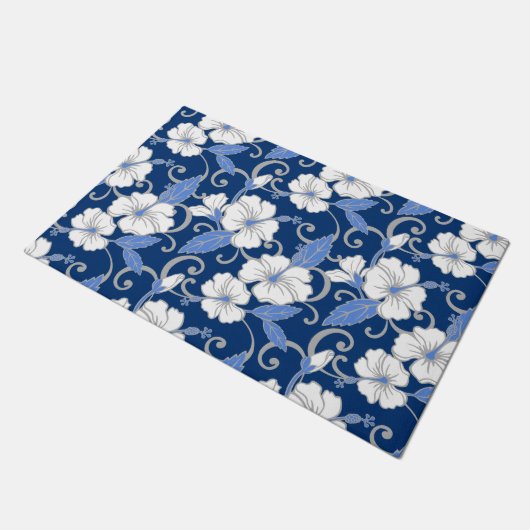 POLYNESISCHE DROOM (BLAUW) DEURMAT (Schuin)