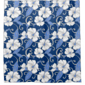 POLYNESISCHE DROOM (BLAUW) DOUCHEGORDIJN (Voorkant)