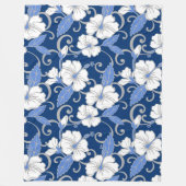 POLYNESISCHE DROOM (BLAUW) FLEECE DEKEN (Voorkant)