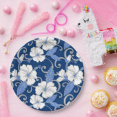 POLYNESISCHE DROOM (BLAUW) PAPIEREN BORDJE (Feest)