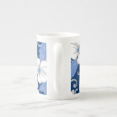 POLYNESISCHE DROOM (BLAUW) PORSELEIN KOP (Achterkant)