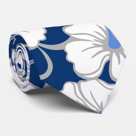 POLYNESISCHE DROOM (BLAUW) STROPDAS (Opgerold)