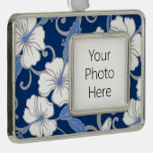 POLYNESISCHE DROOM (BLAUW) VERZILVERD OMLIJST ORNAMENT (Rechts)