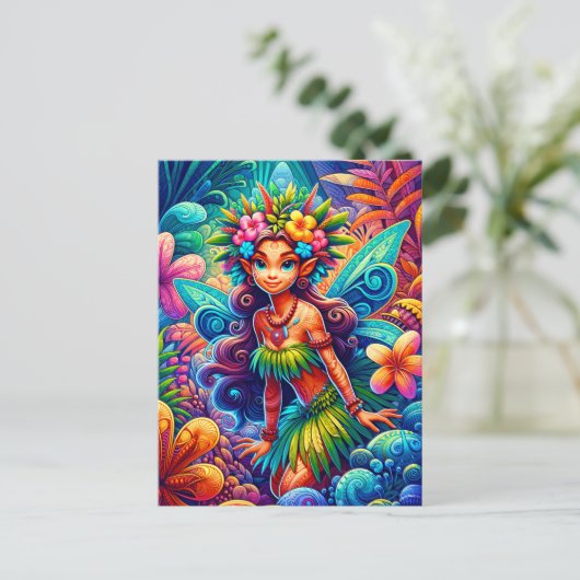 Polynesische fee briefkaart (Staand voorkant)