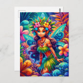 Polynesische fee briefkaart (Voorkant / Achterkant)