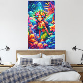 Polynesische fee canvas afdruk (Insitu (Slaapkamer))