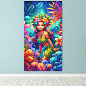 Polynesische fee canvas afdruk (Insitu (Houten vloer))