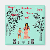 Polynesische folklore magneet (Voorkant)