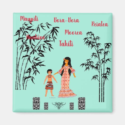 Polynesische folklore magneet (Voorkant)