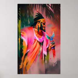 Polynesische koning - Ken Gage Art Poster