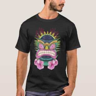 Polynesische Luau-feestbeeld Tiki-masker Totem Haw T-shirt