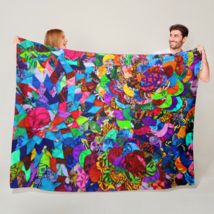 POLYNESISCHE PATRONEN FLEECE DEKEN
