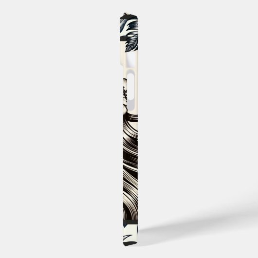 Polynesische Prinses Blauw Bloemen Tribal Case-Mate iPhone Case (Achterkant / Links)