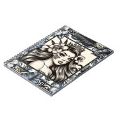 Polynesische Prinses Blauw Bloemen Tribal Notitieboek (Linkerzijde)