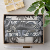 Polynesische Prinses Blauwe Bloem Tribal Tissuepapier (Geschenk)