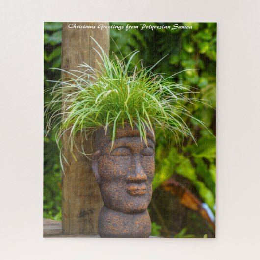 Polynesische Samoa.Kerstgroeten Legpuzzel (Verticaal)