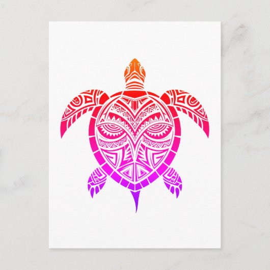 Polynesische schildpad briefkaart (Voorkant)