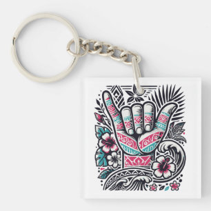 Polynesische Shaka – Hawaiiaanse Aloha Spirit Sleutelhanger