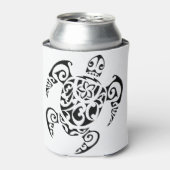 Polynesische tatoeage van zeeschildpadden blikjeskoeler (Blikje Voorkant)