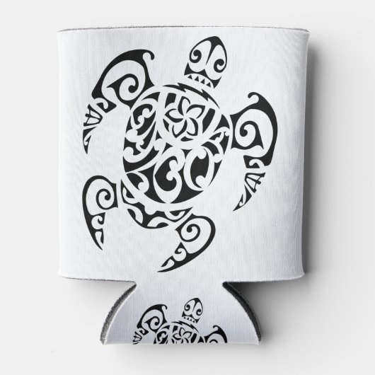 Polynesische tatoeage van zeeschildpadden blikjeskoeler (Voorkant)