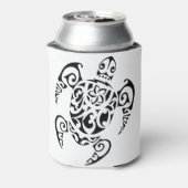 Polynesische tatoeage van zeeschildpadden blikjeskoeler (Blikje Achterkant)