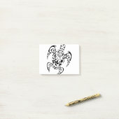 Polynesische tatoeage van zeeschildpadden post-it® notes (Op bureau)