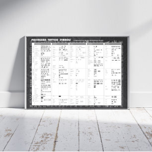 Polynesische Tattoo symbolen Poster