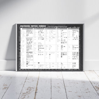 Polynesische Tattoo symbolen Poster