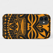 Polynesische tiki-masker ontwerp Case-Mate iPhone case (Achterkant (horizontaal))