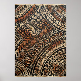 Polynesische Tribale Kunstposter | Maori-tatoeage Poster