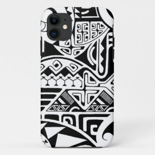 Polynesische tribale tatoeage ontwerp "The Rock" iPhone 11 Hoesje