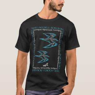 Polynesische Vogel in Vlucht Tribal Tattoo Zeevoge T-shirt
