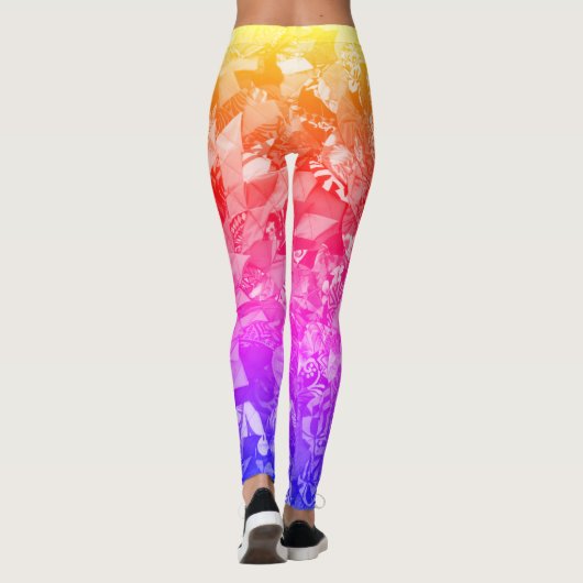 POLYNESISCHE WAIKIKI PATRONEN LEGGINGS (Achterkant)