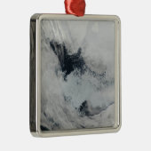 Polynya (open water) in het Zee Beaufort Metalen Ornament (Rechts)