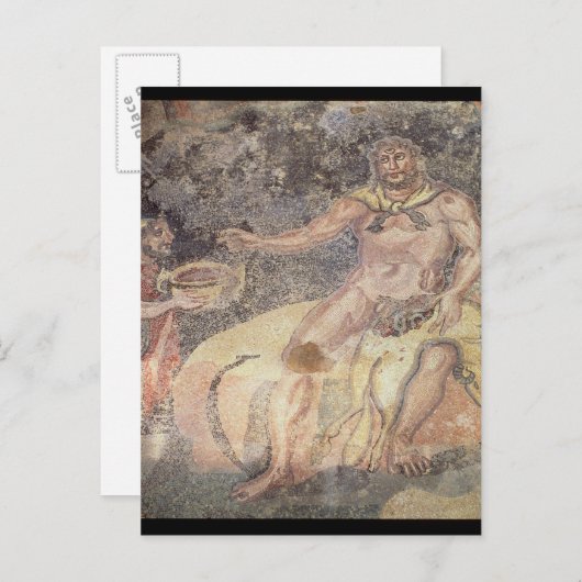 Polyphemus de Cyclops, Romeinse mozaïek Briefkaart (Voorkant / Achterkant)