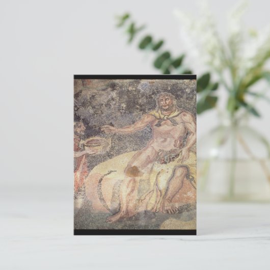 Polyphemus de Cyclops, Romeinse mozaïek Briefkaart (Staand voorkant)