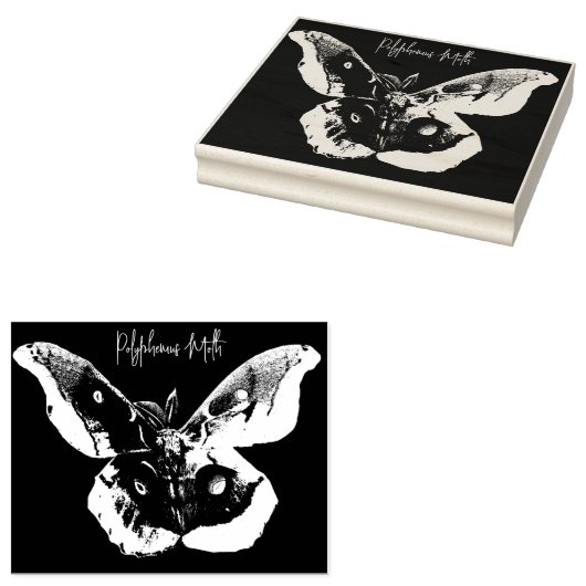 Polyphemus Moth Rubber Stempel (Gestempeld)