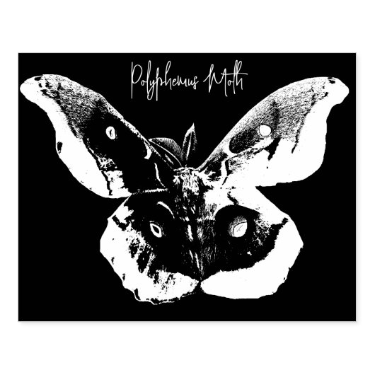 Polyphemus Moth Rubber Stempel (Afrduk)