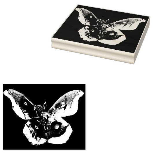 Polyphemus Moth Rubber Stempel (Gestempeld)