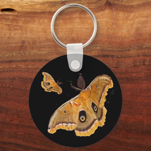 Polyphemus Moth Sleutelhanger (Voorkant)
