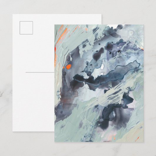 Polyphonic Zee - blauw Briefkaart (Voorkant / Achterkant)