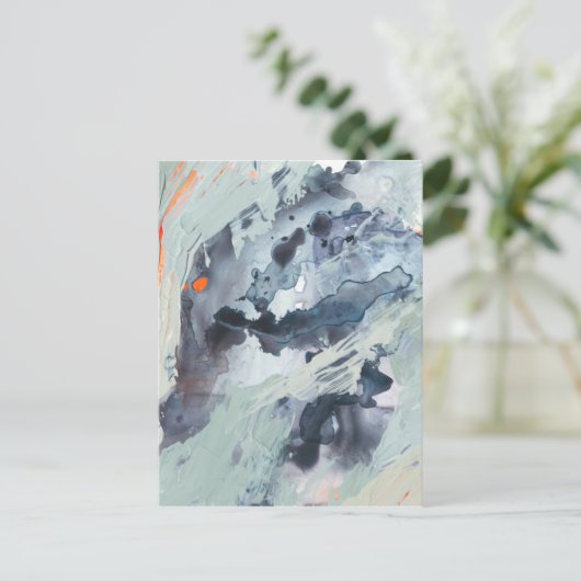 Polyphonic Zee - blauw Briefkaart (Staand voorkant)