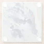 Polyphonic Zee - blauw Glazen Onderzetter (Achterkant)