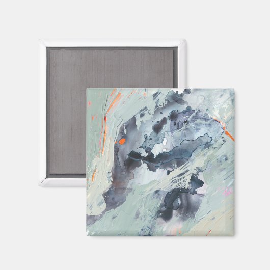 Polyphonic Zee - blauw Magneet (Voorkant / Achterkant)