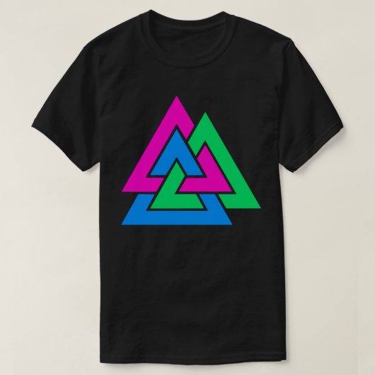 Polyseksueel Viking Valknut T-shirt (Design voorkant)