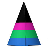 Polyseksuele geaardste vlag feesthoedjes (Achterkant)