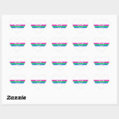 Polyseksuele geaardste vlag hart sticker (Vel)