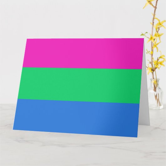 Polyseksuele geaardste vlag kaart (Gele Bloem)