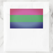 Polyseksuele geaardste vlag rechthoekige sticker (Tas)
