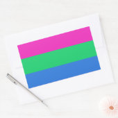 Polyseksuele geaardste vlag rechthoekige sticker (Envelop)